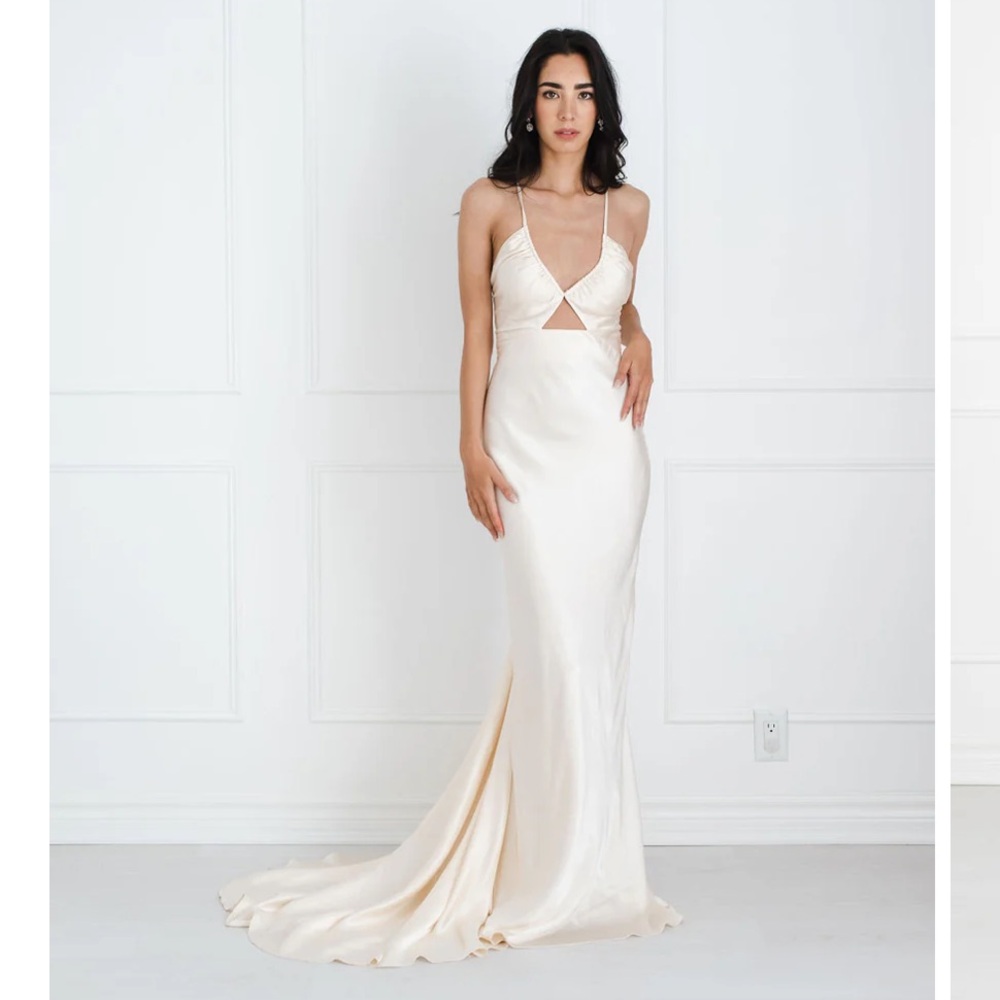 NWT Shona Joy La Lune Ruched Bodice Maxi Dress